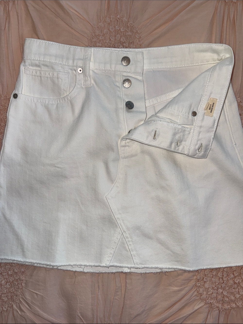 Madewell White Denim A-Line Skirt - Picture 4 of 12